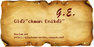 Glückman Enikő névjegykártya