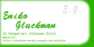 eniko gluckman business card
